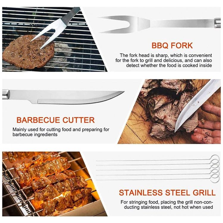 Kit-Churrasco-na-Grelha-20-Pecas-de-Aco-Inoxidavel-e-foto-5
