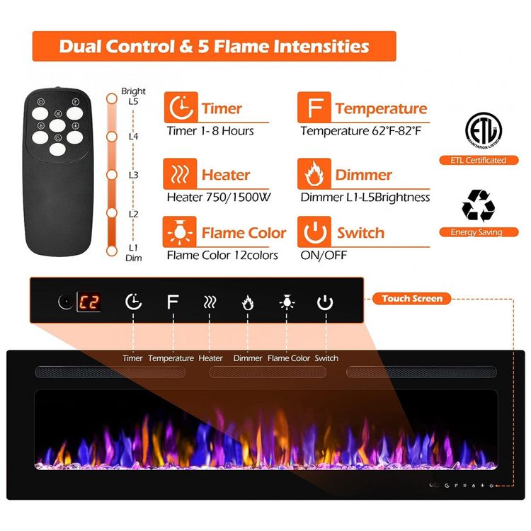 Lareira-Eletrica-de-Embutir-A43x127L-com-Controle-Remoto-e-foto-2