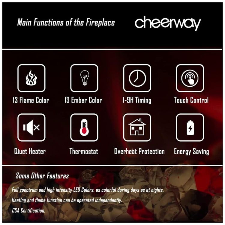 Cheerway-Lareira-Eletrica-de-Embutir-A45x152L-com-Controle-foto-1