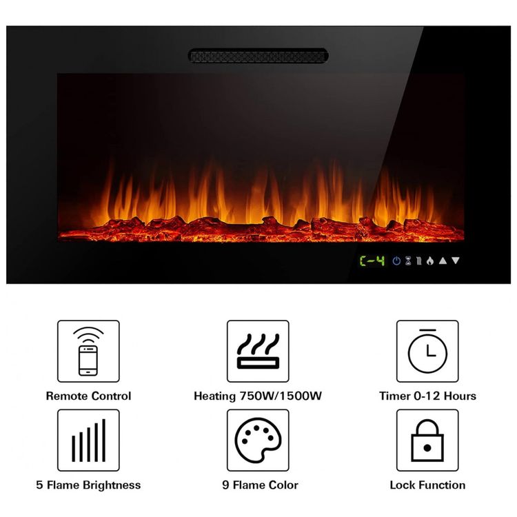 Lareira-Eletrica-de-Embutir-A48x91L-com-Controle-Remoto-e-foto-1