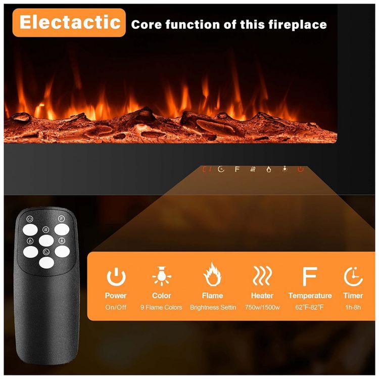 Lareira-Eletrica-de-Embutir-A41x81L-com-Controle-Remoto-e-9-foto-3