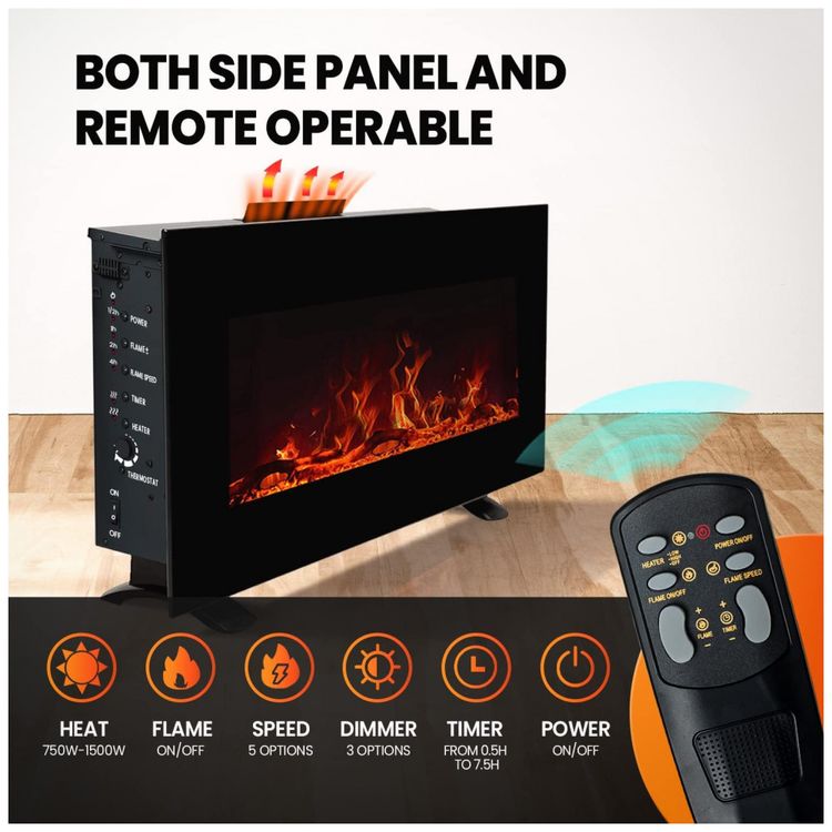Lareira-Eletrica-de-Embutir-A43x97L-com-Controle-Remoto-foto-3