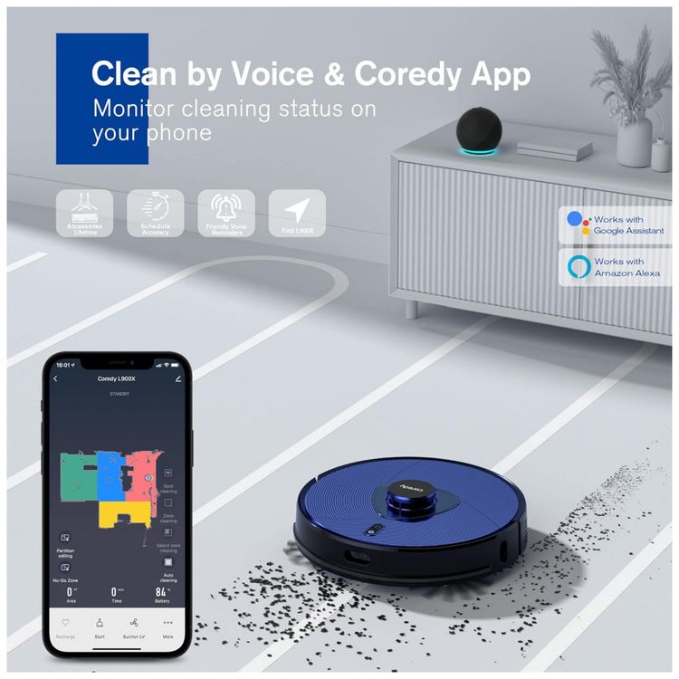 Coredy-L900X-Aspirador-de-Po-Robo-com-Conexao-via-APP-WI-FI-foto-4