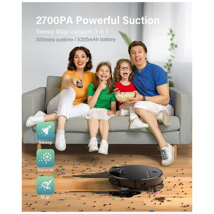 Aspirador-de-Po-Robo-V-com-Conexao-via-APP-WI-FI-Auto-foto-1