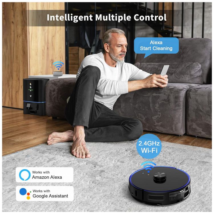 Aspirador-de-Po-Robo-V-com-Conexao-via-APP-WI-FI-e-Auto-foto-1