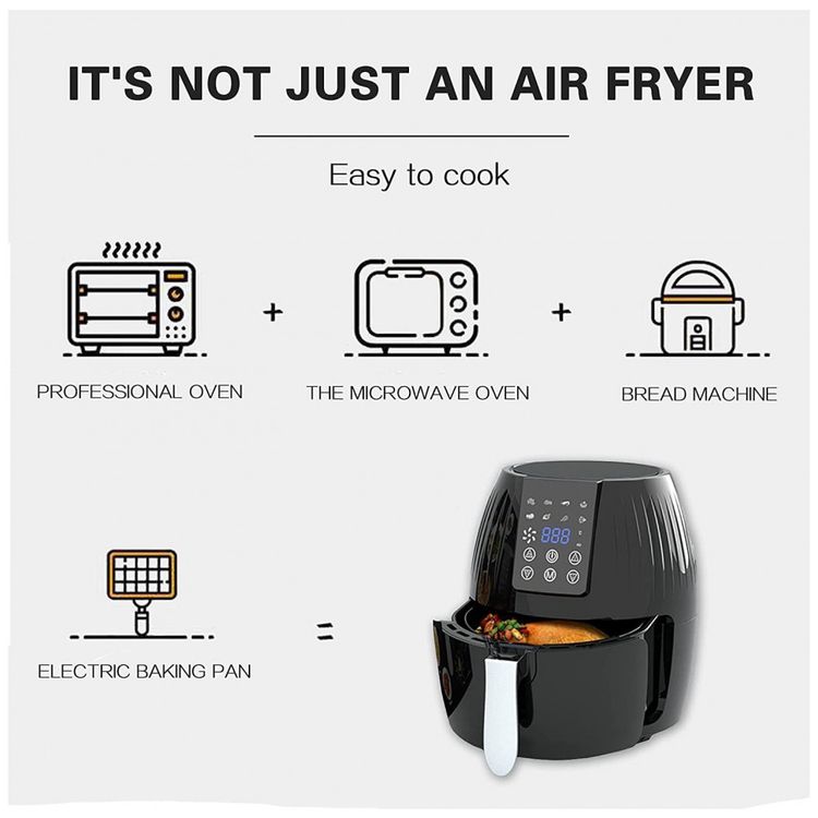 ONLY-Fritadeira-Eletrica-AirFryer-4L-com-8-Funcoes-e-foto-1