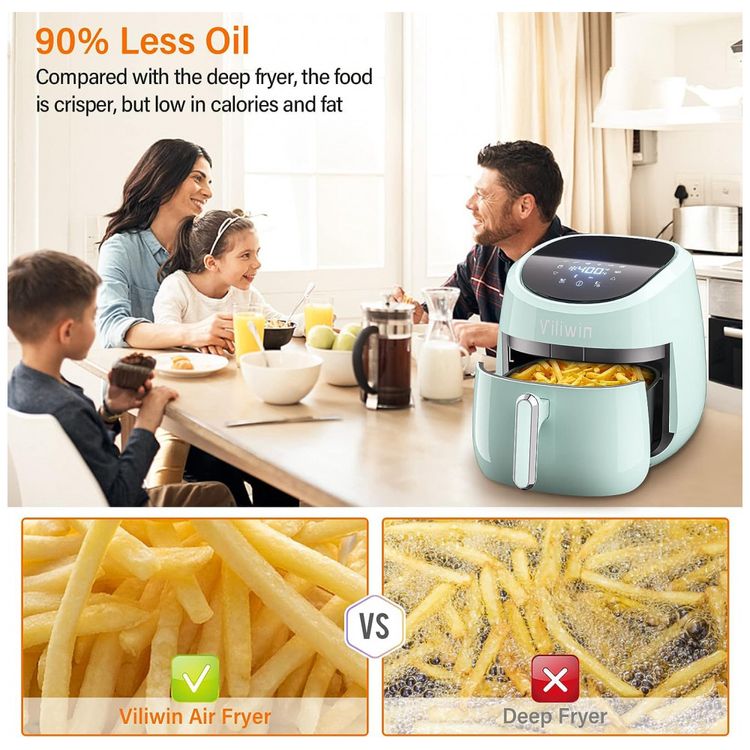 Fritadeira-Eletrica-AirFryer-4L-com-8-Funcoes-Controle-foto-4