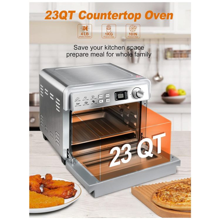 Forno-Eletrico-de-Bancada-23L-com-12-Funcoes-e-8-Acessorios-foto-3