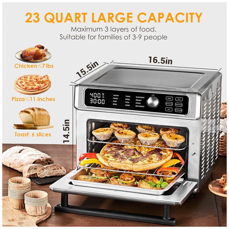 Forno-Eletrico-de-Bancada-23L-com-12-Funcoes-e-Controle-foto-1