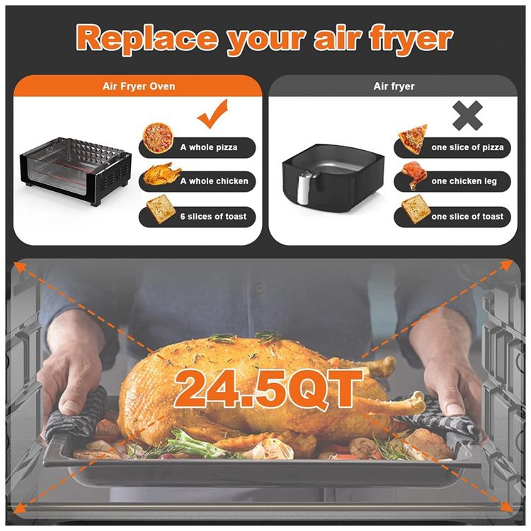 Forno-Eletrico-de-Bancada-14L-com-5-Funcoes-Aco-Inoxidavel-foto-1