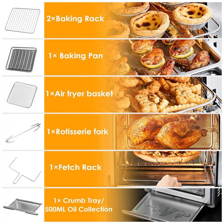 Forno-Eletrico-de-Bancada-23L-com-12-Funcoes-e-Controle-foto-5
