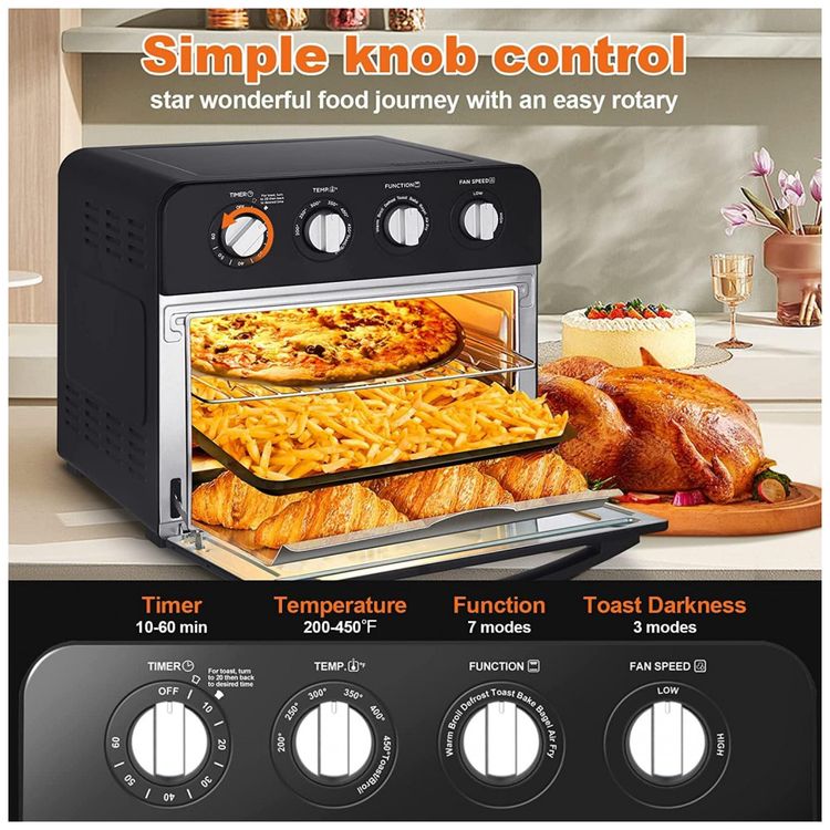 Forno-Eletrico-de-Bancada-14L-com-5-Funcoes-Aco-Inoxidavel-foto-5
