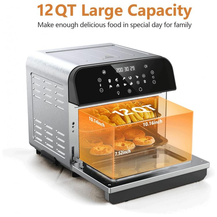 Forno-Eletrico-de-Bancada-13L-com-12-Funcoes-Aco-Inoxidavel-foto-2