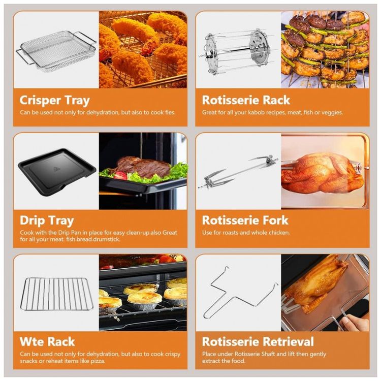 Forno-Eletrico-de-Bancada-13L-com-12-Funcoes-Aco-Inoxidavel-foto-5