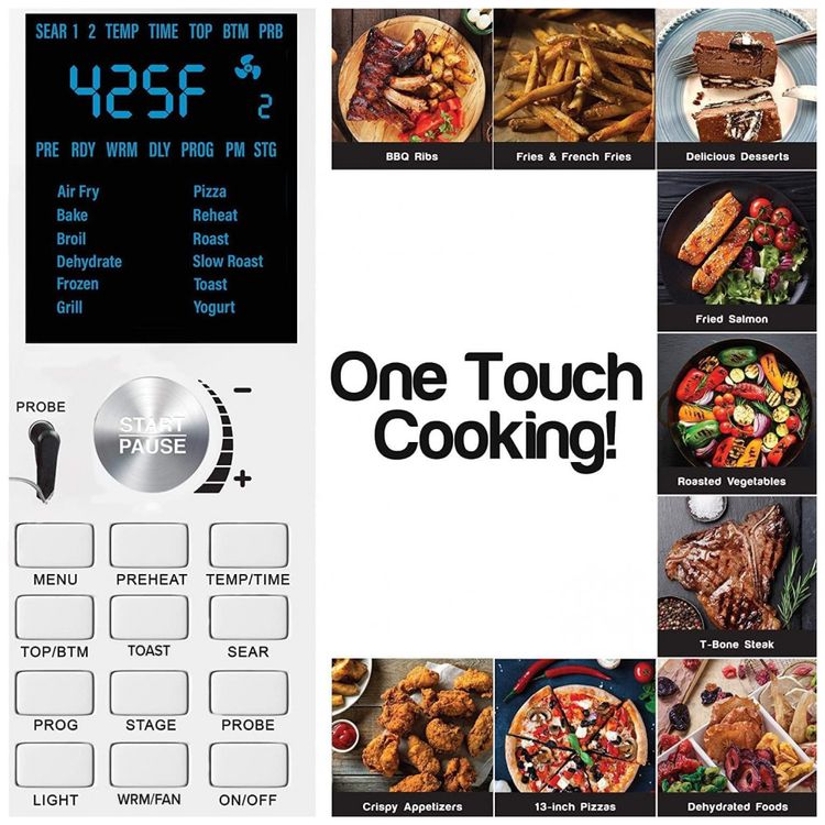 Forno-Eletrico-de-Bancada-BRAVO-30L-com-12-Funcoes-e-Painel-foto-2