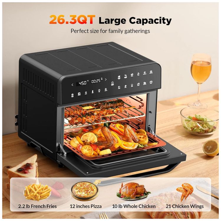 Forno-Eletrico-de-Bancada-12-em-1-Capacidade-25L-com-Painel-foto-1