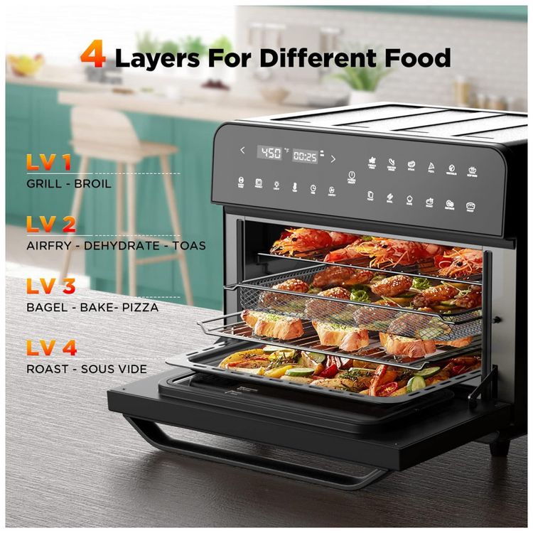 Forno-Eletrico-de-Bancada-12-em-1-Capacidade-25L-com-Painel-foto-5