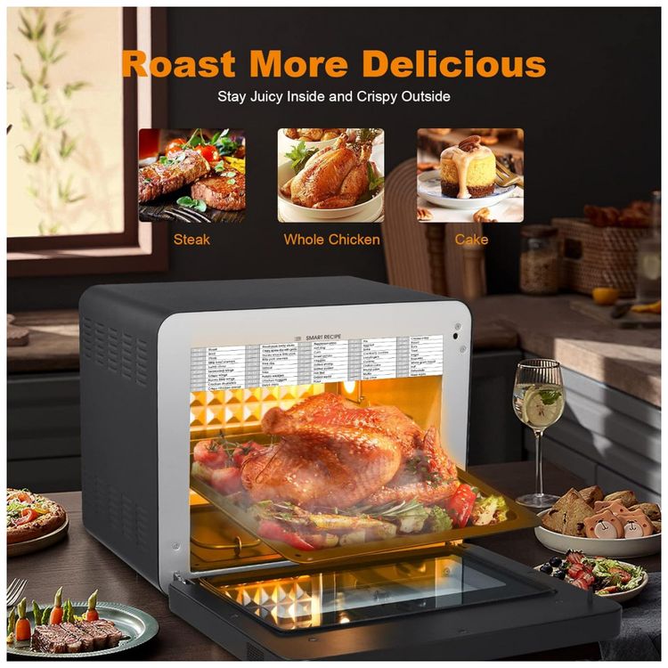 Forno-Eletrico-de-Bancada-25L-com-50-Funcoes-e-6-Acessorios-foto-3