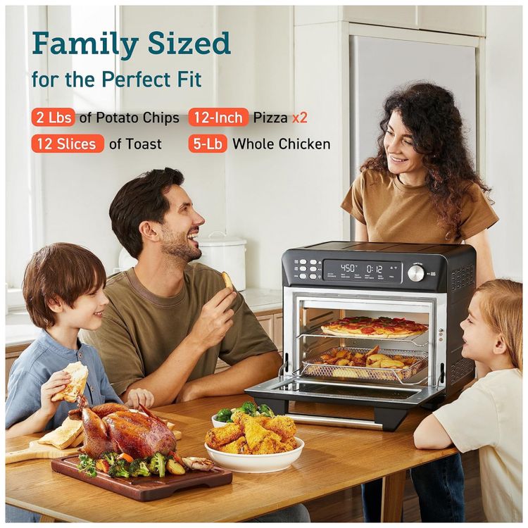 Forno-Eletrico-de-Bancada-25L-12-em-1-com-Painel-Digital-foto-2