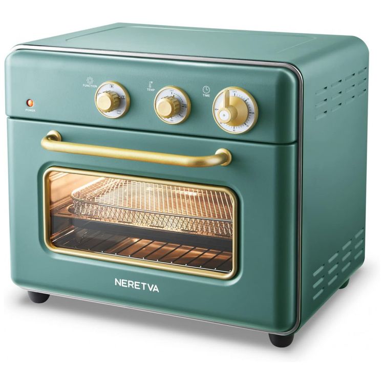 Forno-Eletrico-de-Bancada-Retro-5-em-1-com-6-Acessorios-e-foto-0