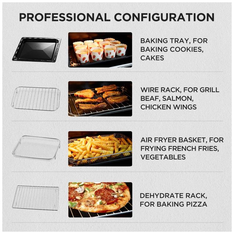 Forno-Eletrico-de-Bancada-Retro-5-em-1-com-6-Acessorios-e-foto-5