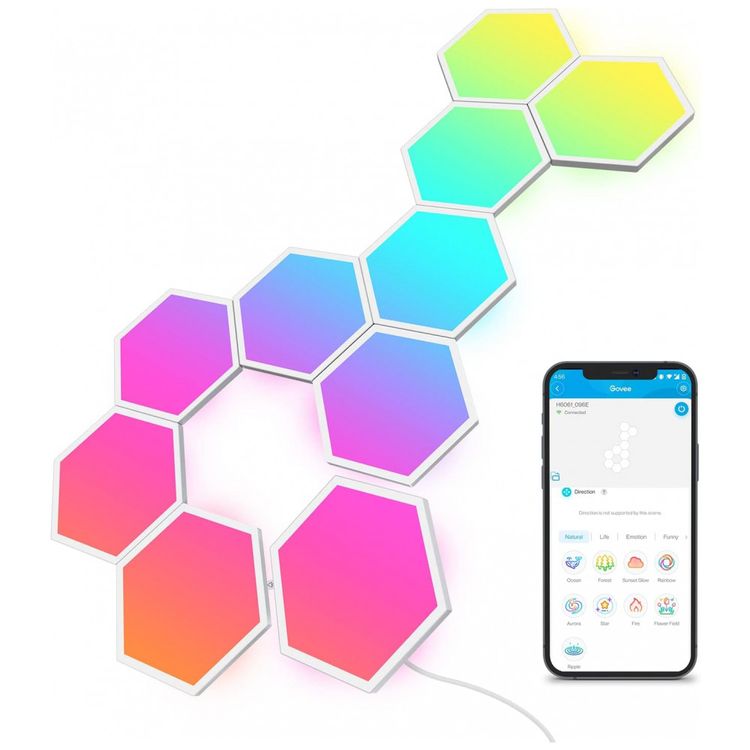 Painel-Hexa-LED-RGBIC-com-Controle-por-APP-Inteligente-Wi-foto-0