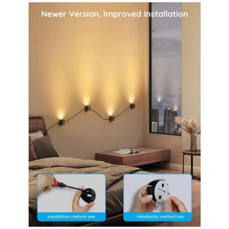 RGBIC-Arandelas-de-Parede-Coloridas-e-Inteligentes-com-Wi-Fi-foto-4