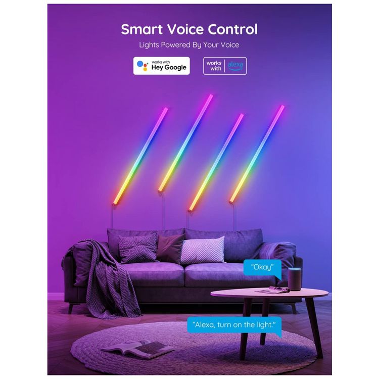 Barras-de-Luz-LED-Inteligentes-com-Efeito-RGBIC-e-Controle-foto-3