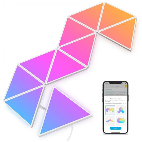 Painel-Triangular-LED-RGBIC-com-Controle-por-APP-Inteligente-foto-0