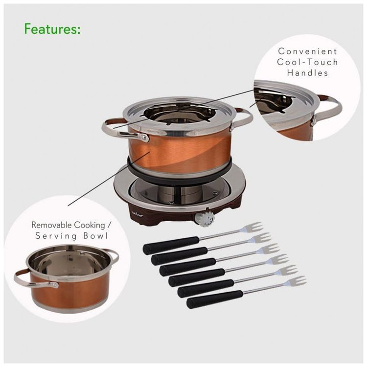 Panela-de-Fondue-Eletrica-1L-com-6-Garfos-Aco-Inoxidavel-foto-1