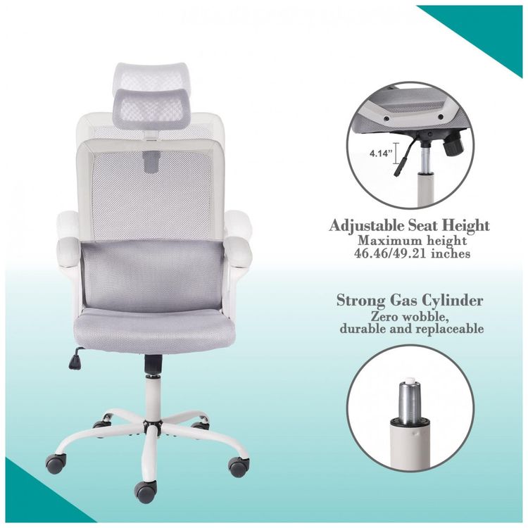 Cadeira-de-Escritorio-Ergonomica-Giratoria-com-Apoio-de-foto-3