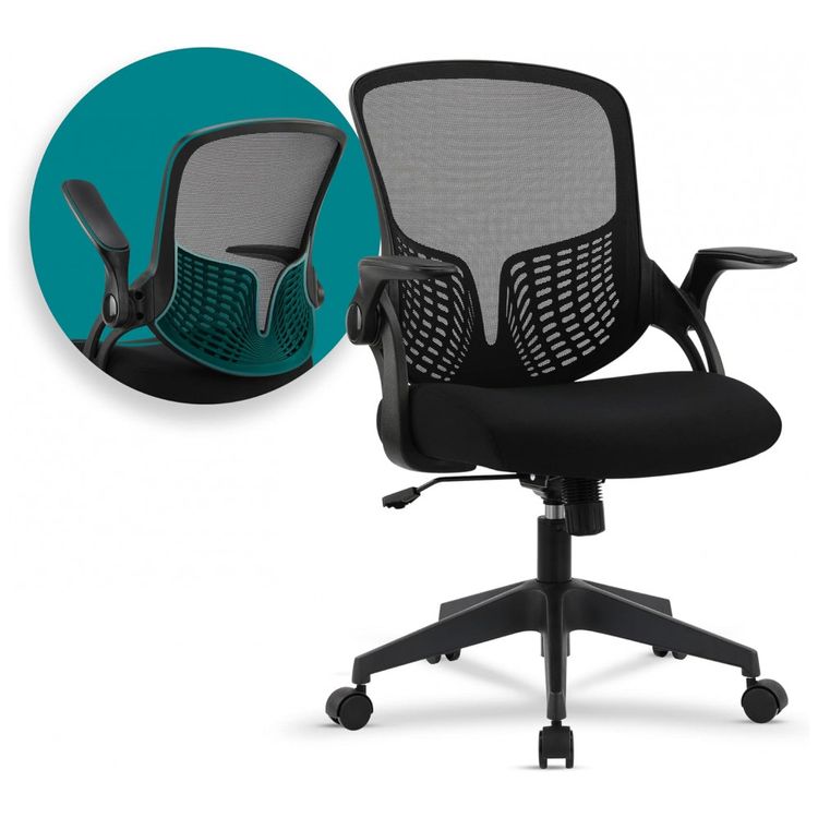 Cadeira-de-Escritorio-Ergonomica-Giratoria-com-Apoio-de-foto-0