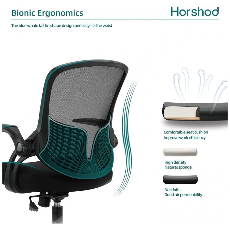 Cadeira-de-Escritorio-Ergonomica-Giratoria-com-Apoio-de-foto-2