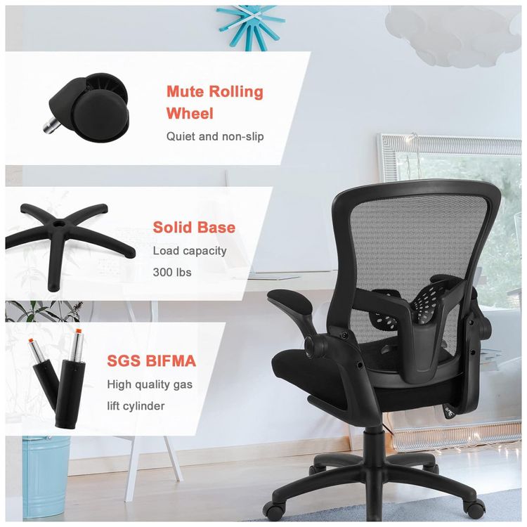 JX71908W-Cadeira-de-Escritorio-Ergonomica-com-Apoio-de-foto-5