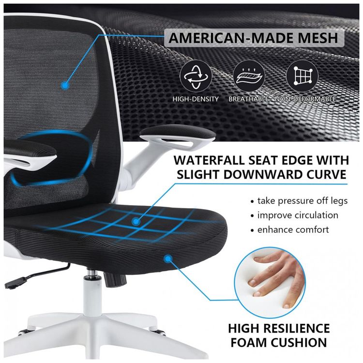 Cadeira-de-Escritorio-Ergonomica-Giratoria-com-Encosto-foto-2