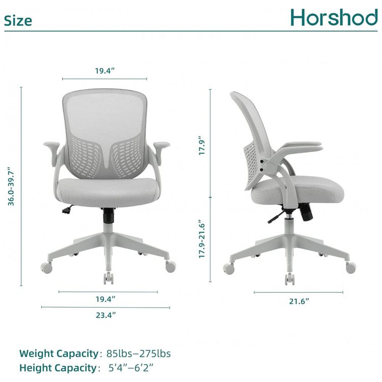 Cadeira-de-Escritorio-Ergonomica-Giratoria-com-Apoio-de-foto-1