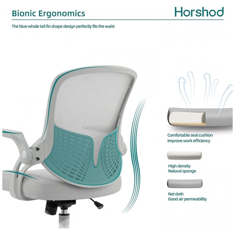 Cadeira-de-Escritorio-Ergonomica-Giratoria-com-Apoio-de-foto-2