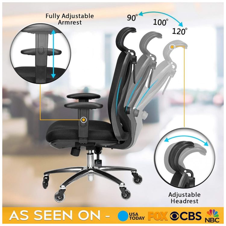 Cadeira-de-Escritorio-Ergonomica-Giratoria-com-Apoio-de-foto-2