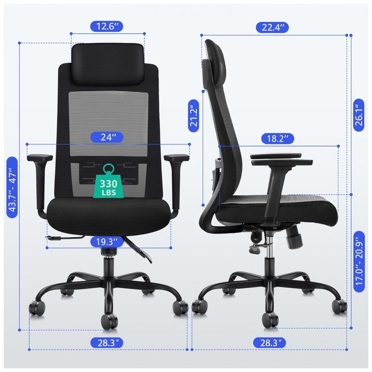 Ergonomic-Office-Chair-Computer-Desk-Chairs-Mesh-Home-Office-foto-1