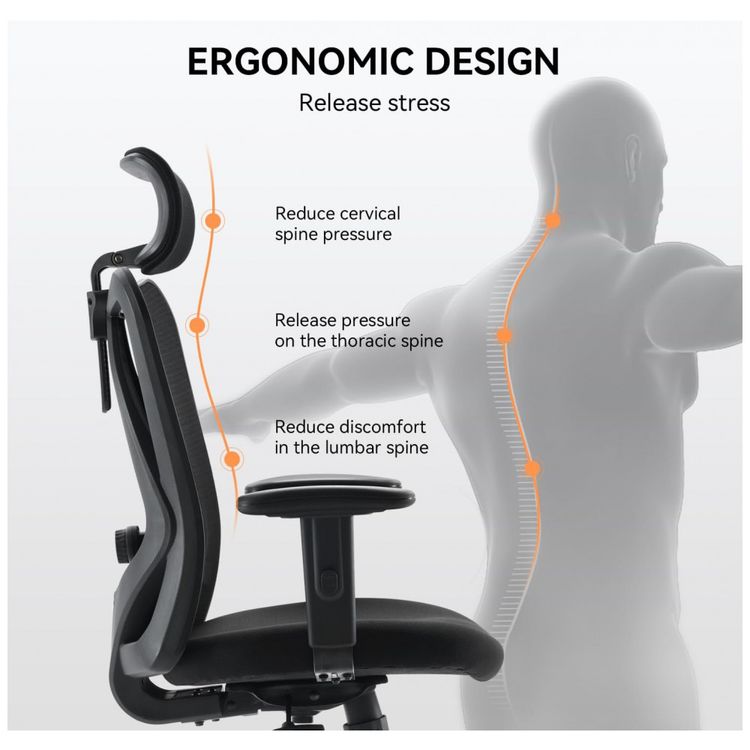 Cadeira-de-Escritorio-Ergonomica-Giratoria-com-Apoio-de-foto-2