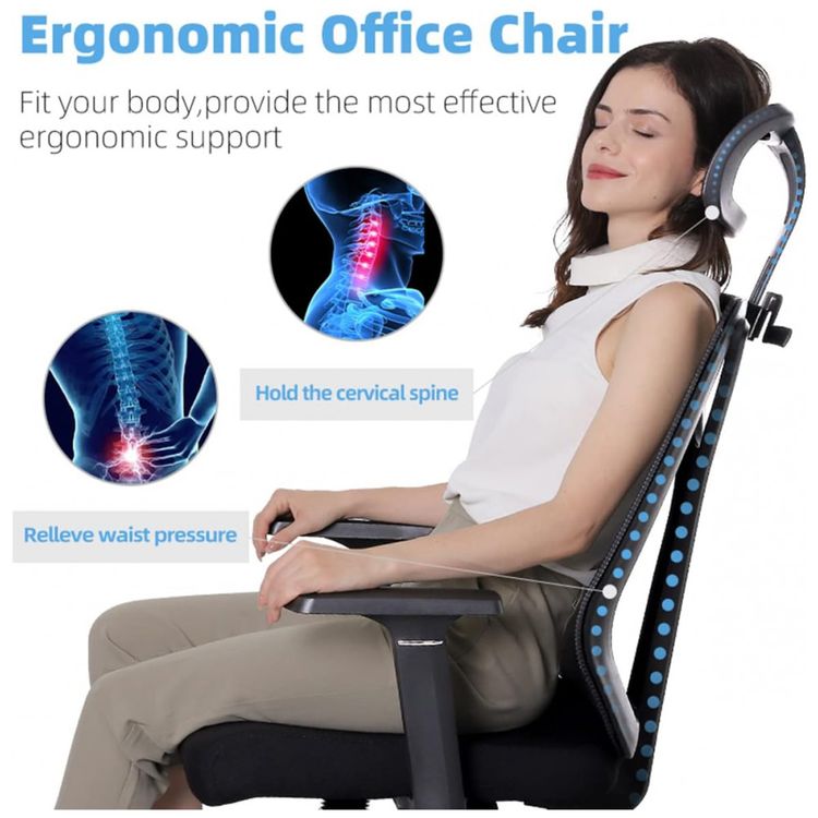 Cadeira-de-Escritorio-Ergonomica-Giratoria-com-Apoio-de-foto-1