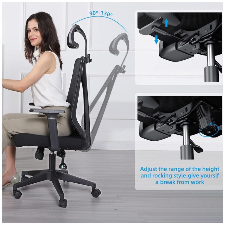 Cadeira-de-Escritorio-Ergonomica-Giratoria-com-Apoio-de-foto-2