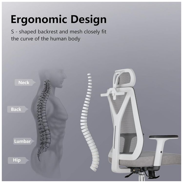 Cadeira-de-Escritorio-Ergonomica-Giratoria-com-Apoio-de-foto-1