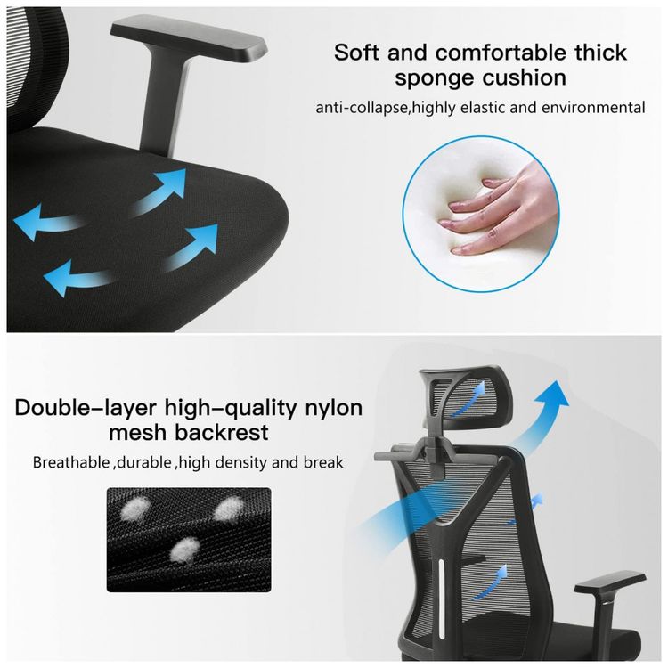 Cadeira-de-Escritorio-Ergonomica-Giratoria-com-Apoio-de-foto-3