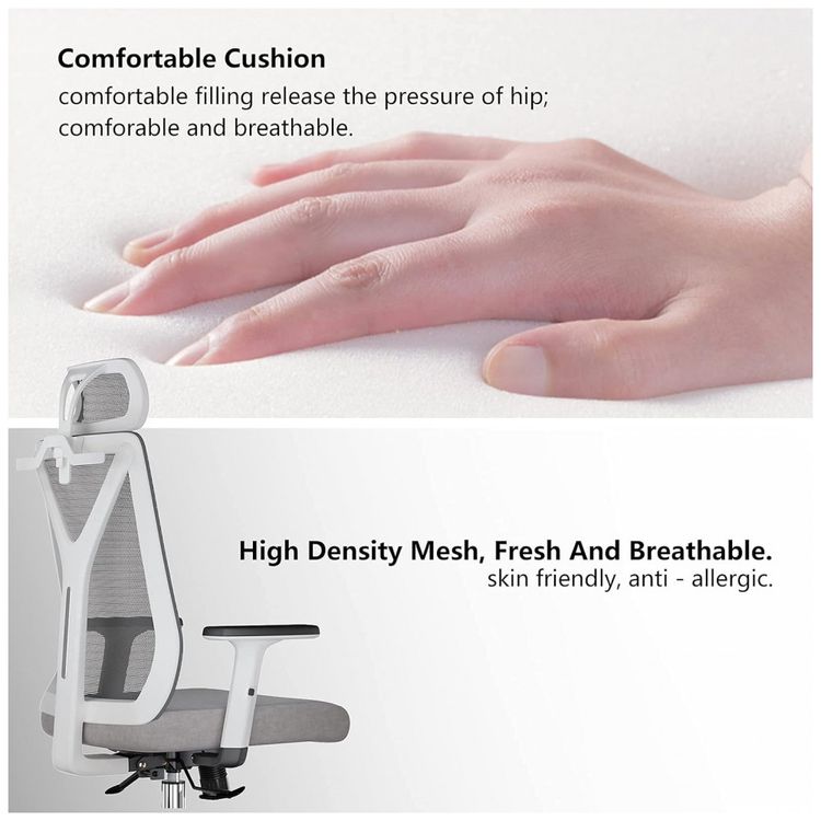 Cadeira-de-Escritorio-Ergonomica-Giratoria-com-Apoio-de-foto-4