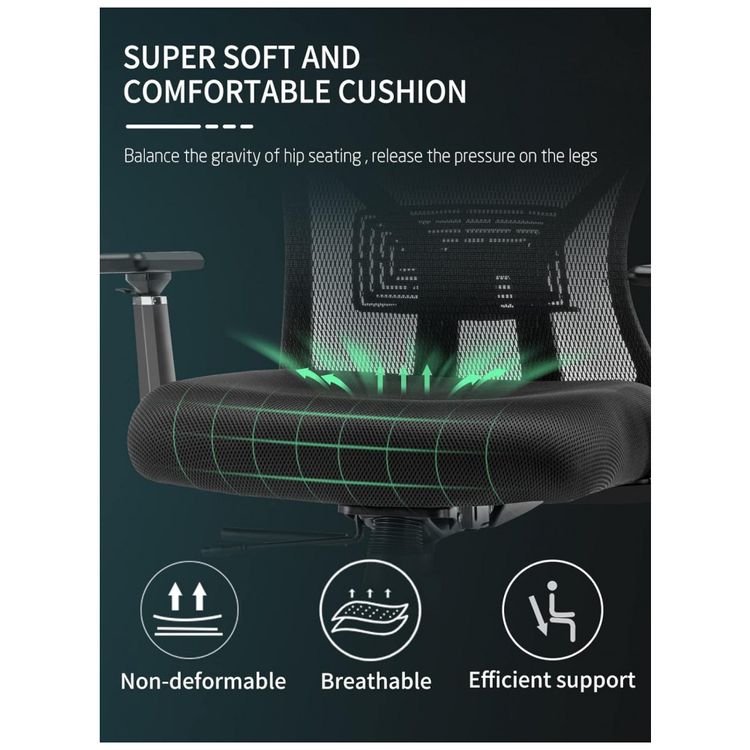 Cadeira-de-Escritorio-Ergonomica-Giratoria-com-Apoio-de-foto-4
