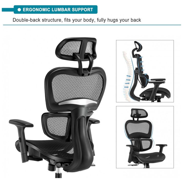 Cadeira-de-Escritorio-Ergonomica-Giratoria-com-Apoio-de-foto-4