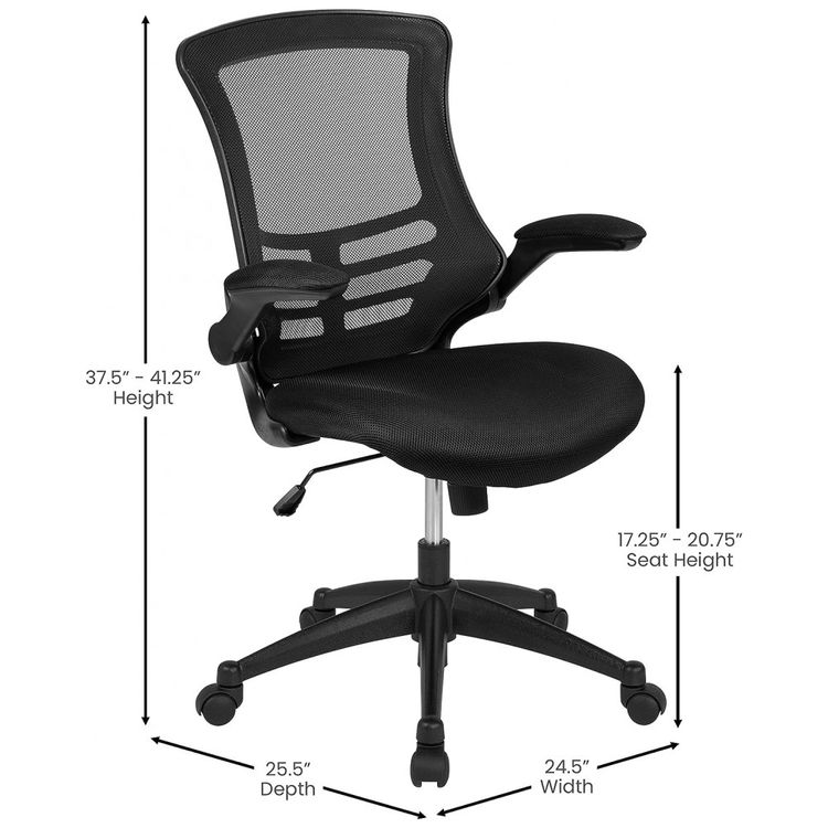 Cadeira-de-Escritorio-Ergonomica-Giratoria-com-Suporte-foto-2