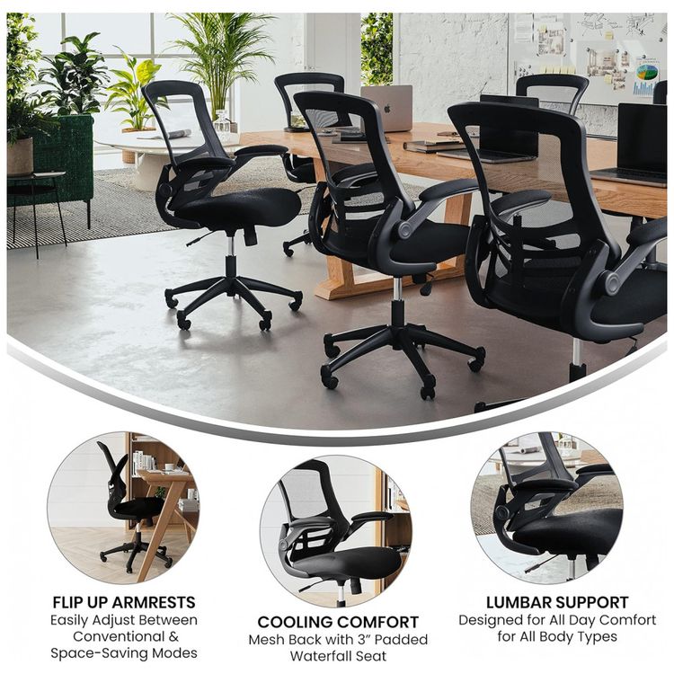 Cadeira-de-Escritorio-Ergonomica-Giratoria-com-Suporte-foto-3