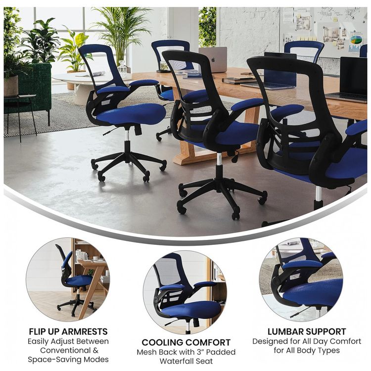 Cadeira-de-Escritorio-Ergonomica-Giratoria-com-Suporte-foto-3